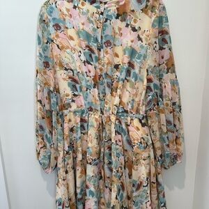 Amazon Multicolor Long Sleeve Dress